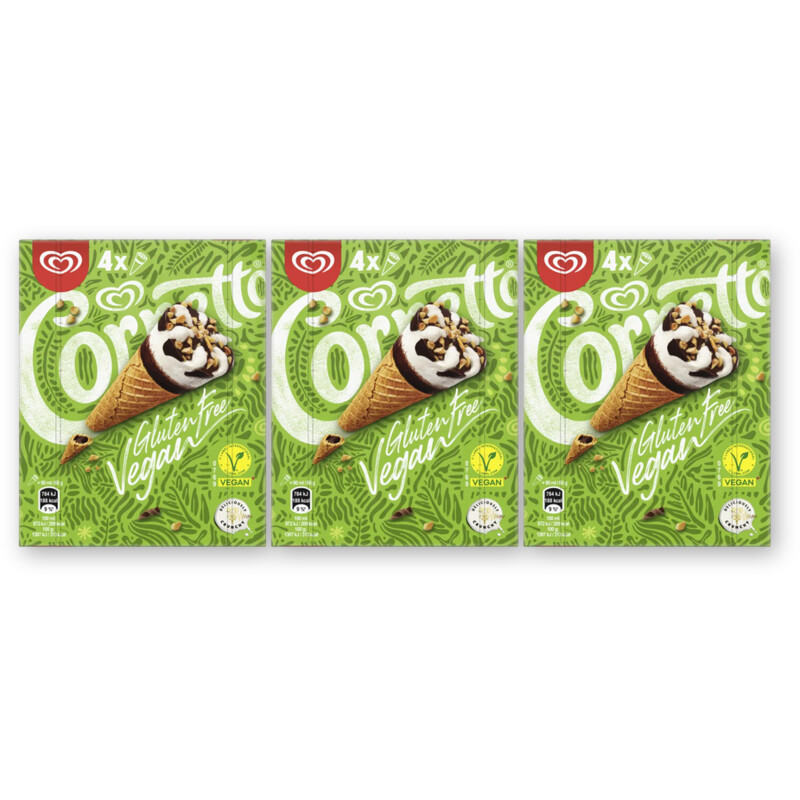 Ola Cornetto gluten free vegan 3-pack