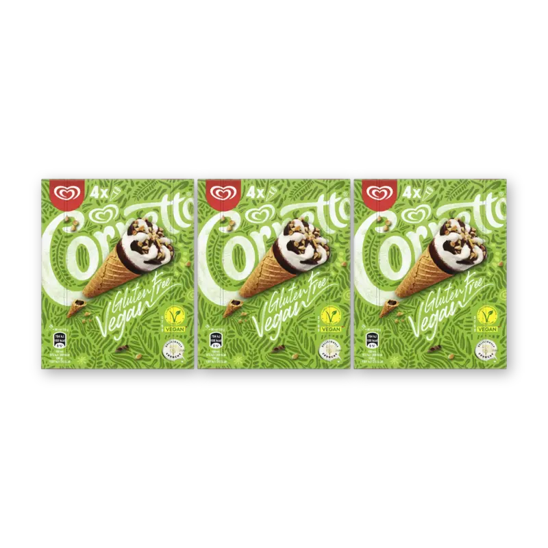 Ola Cornetto gluten free vegan 3-pack
