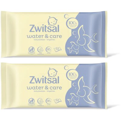 pdp-image-Zwitsal Water & care babydoekjes 2-pack