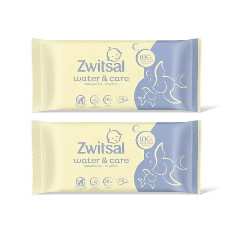 Water & care babydoekjes 2-pack