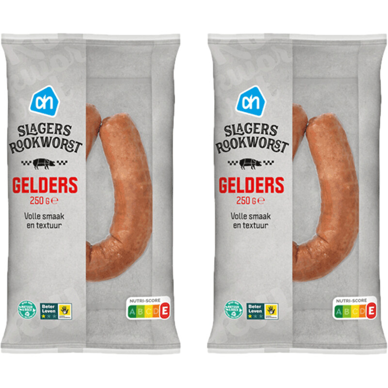 Een afbeelding van AH Slagersrookworst Gelders 2-pack