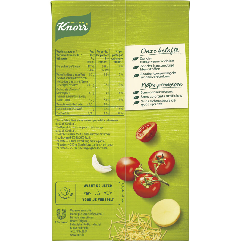 Een afbeelding van Knorr Tomaat vermicelli bel