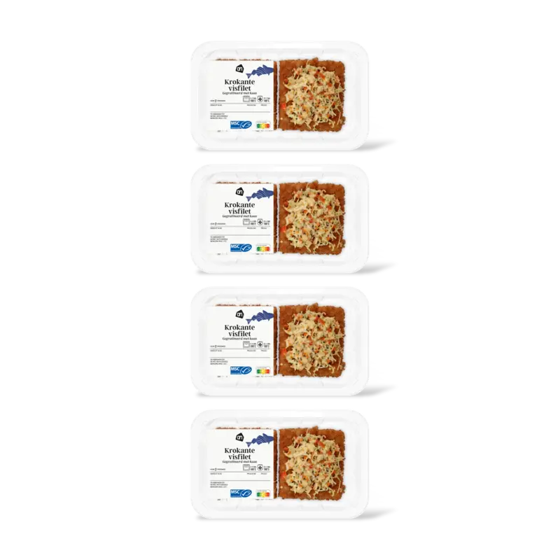 AH Krokante visfilet gegratineerd kaas 4pck