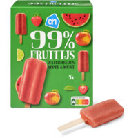 Een afbeelding van AH 99% fruitijs watermeloen appel munt