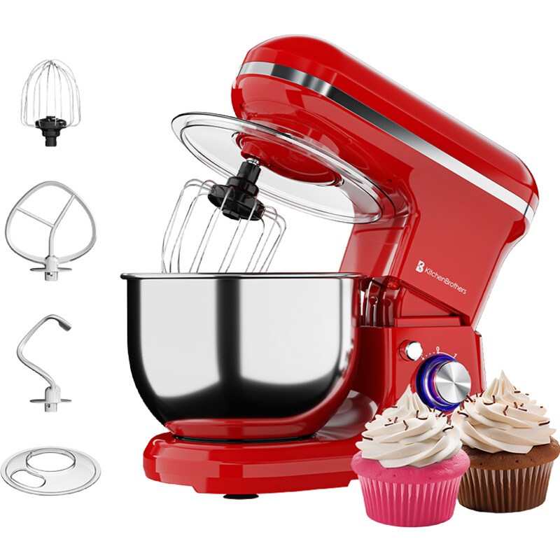 Een afbeelding van KitchenBrothers Stand mixer red
