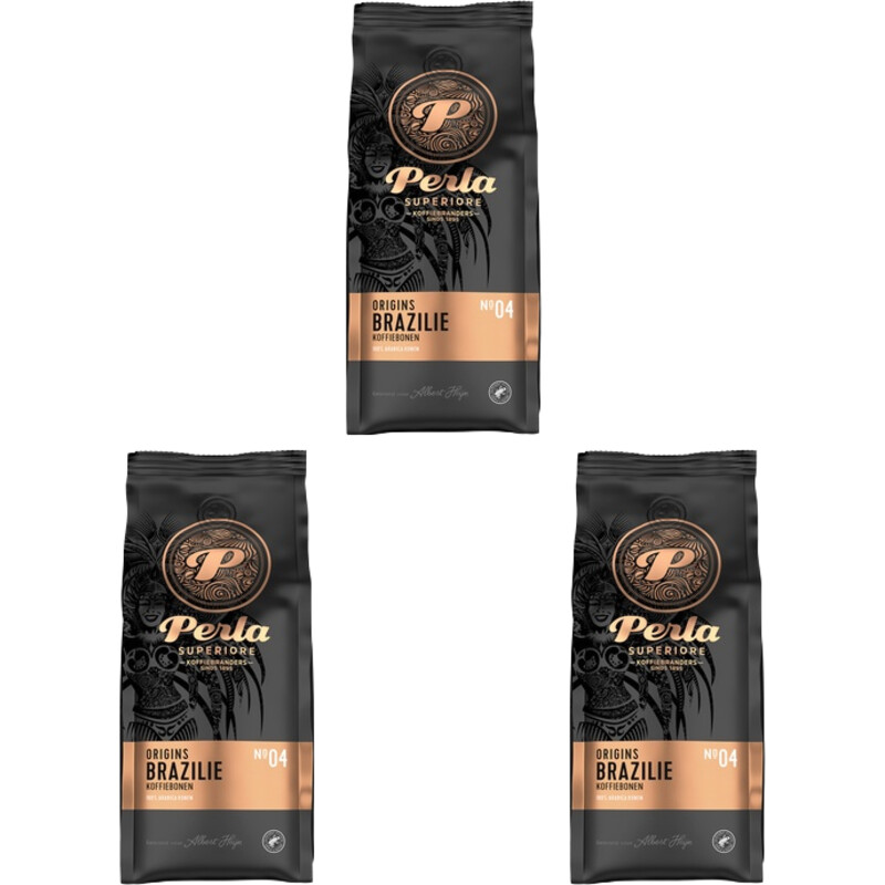 Een afbeelding van Perla Superiore Origins Brazilie koffiebonen 3-pack