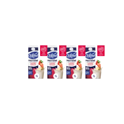 pdp-image-Optimel Protein drinkyoghurt aardbei banaan 4pck