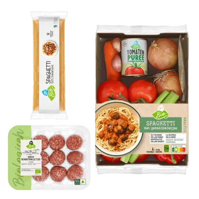 pdp-image-AH Biologisch Spaghetti met Gehaktballetjes Verspakket