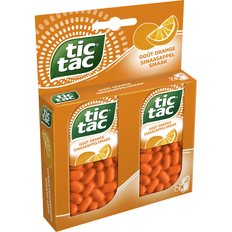 Een afbeelding van Tic tac Sinaasappelsmaak 2-pack