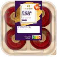 Een afbeelding van AH Excellent Kerstbal slofjes met rood fruit