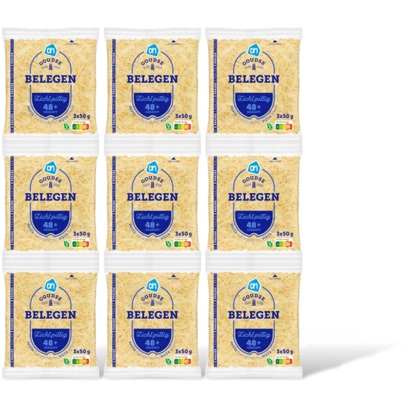 AH Goudse belegen geraspte kaas 48+ 3-pack