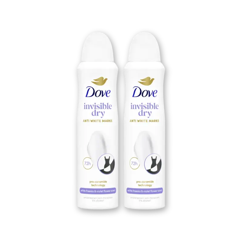 Dove Invisible dry deodorant spray 2-pack