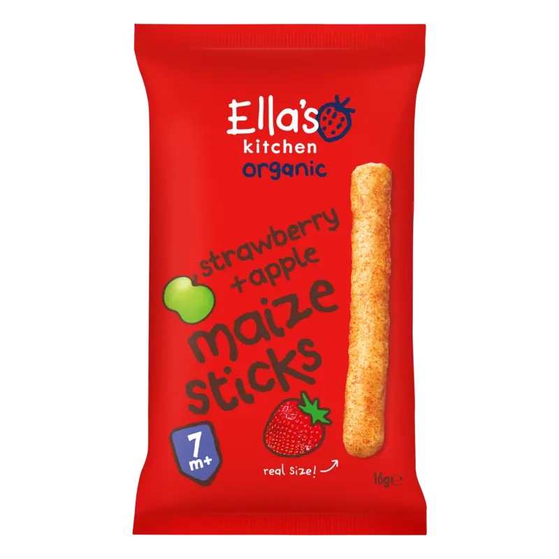 Maize sticks aardbei & appel 7m+