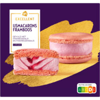 Een afbeelding van AH Excellent IJsmacarons framboos