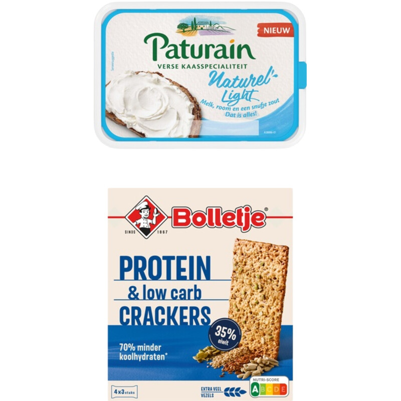 Een afbeelding van Paturain Naturel Light Bolletje Crackers pakket