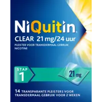 Niquitin Clear 21mg nicotine pleister stap 1
