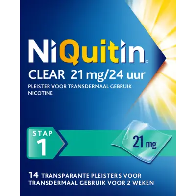pdp-image-Niquitin Clear 21mg nicotine pleister stap 1