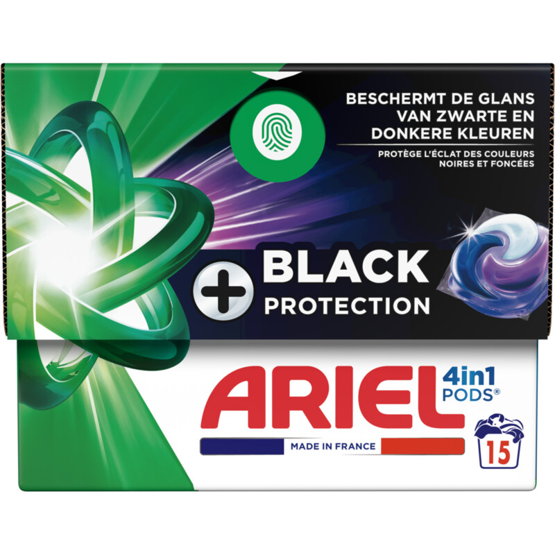 Een afbeelding van Ariel 4in1 pods+ black wasmiddelcapsules