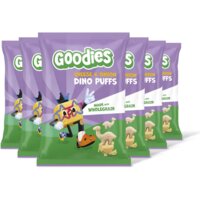 Goodies Snack dino puffs cheese/onion 3+ jr 6pk