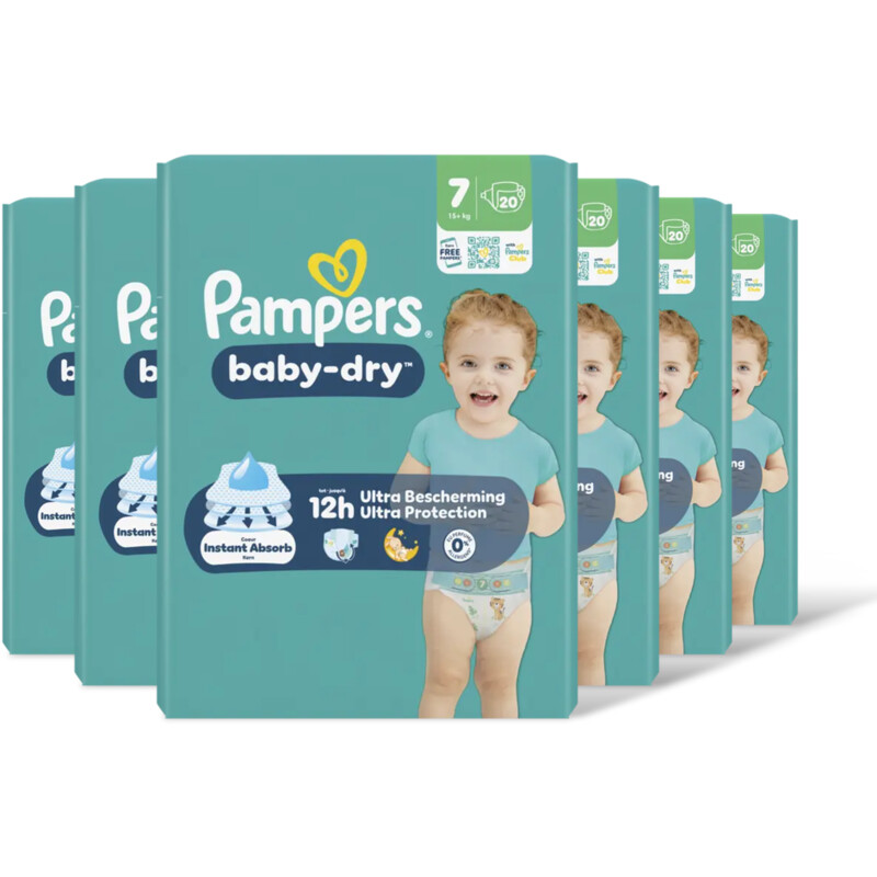 Pampers Baby-dry luiers maat 7 6-pack