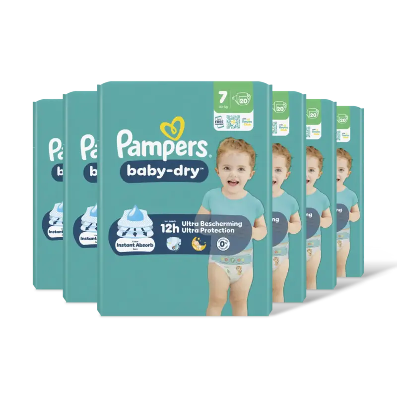 Baby-dry luiers maat 7 6-pack