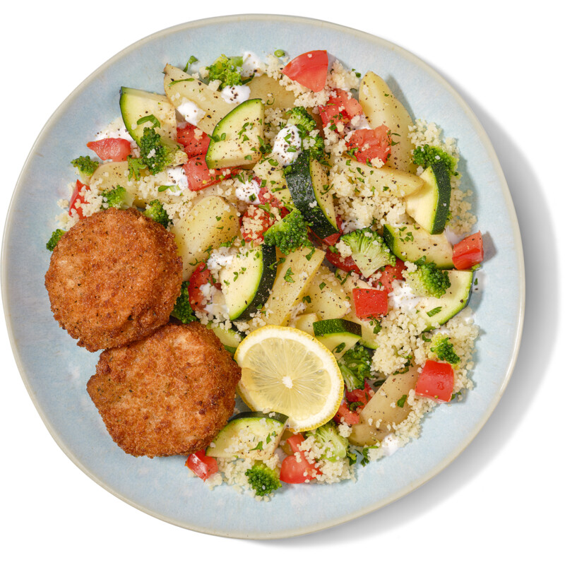 Een afbeelding van AH Airfryermaaltijd zalmburger