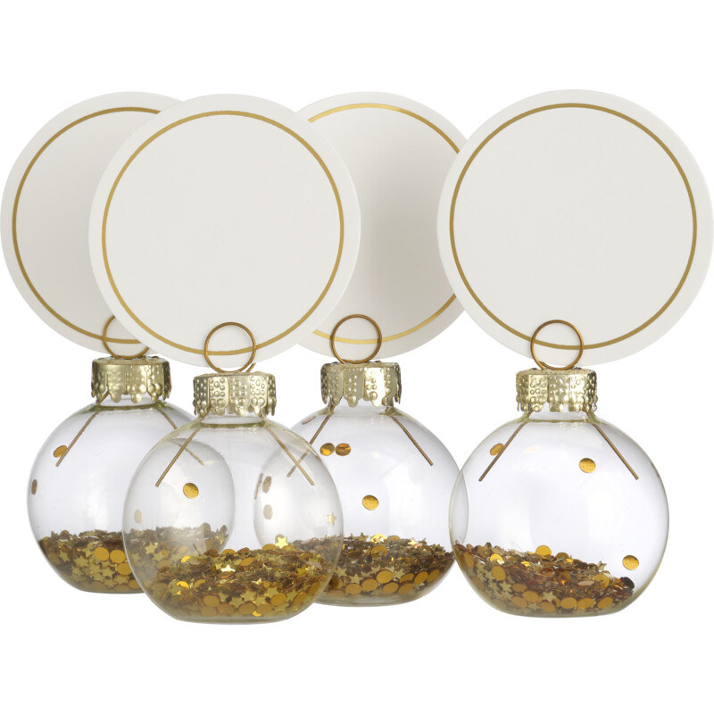 Een afbeelding van AH Excellent Naamkaarthouder glitterbal