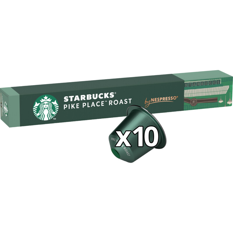 Een afbeelding van Starbucks Nespresso pike place lungo capsules
