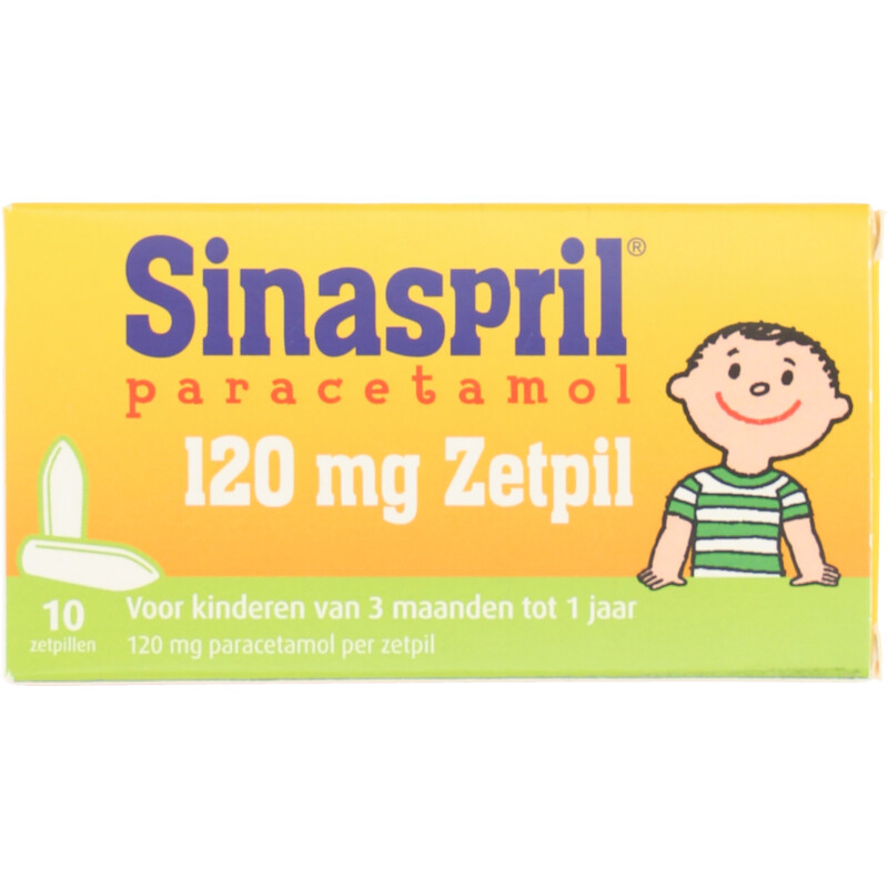Een afbeelding van Sinaspril Paracetamol zetpil 120mg