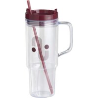 Een afbeelding van Day Beker met rietje rood 1100ml