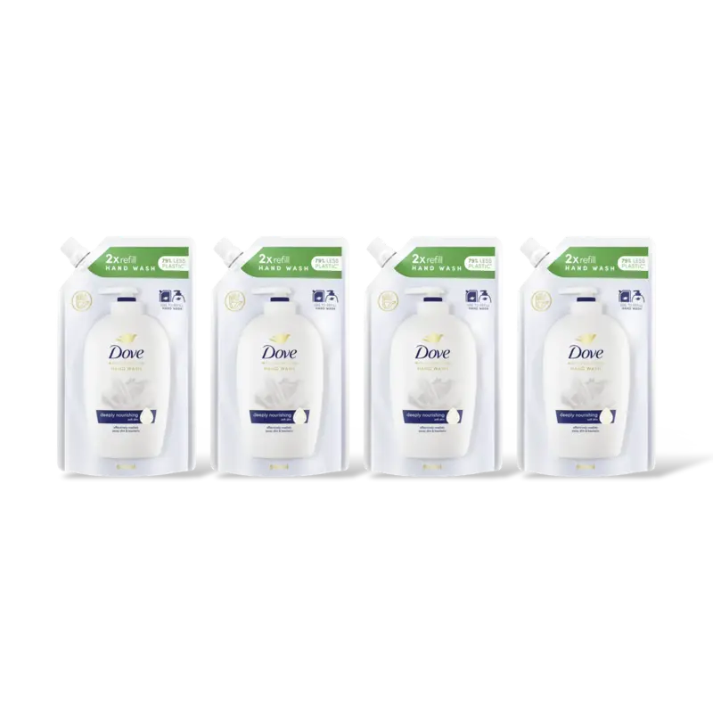 Dove Deeply nourishing handzeep navul 4-pack