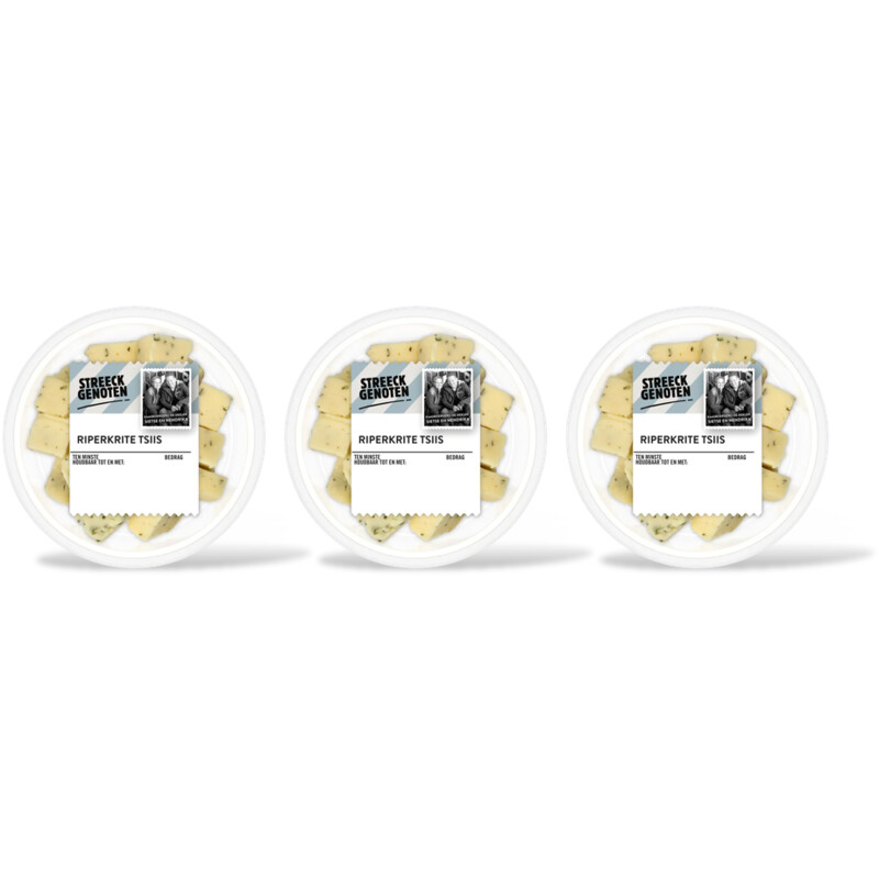 Streeckgenoten Kaasblokjes Riperkrite tsiis 48+ 3-pack