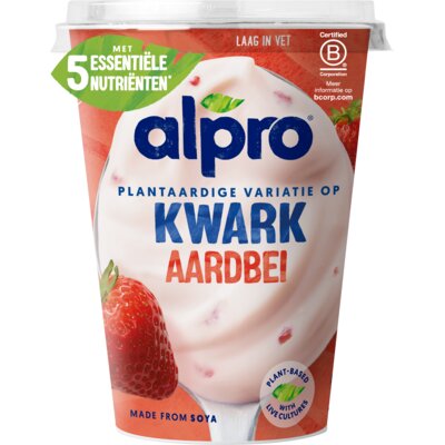 Alpro Plantaardige variatie op kwark aardbei