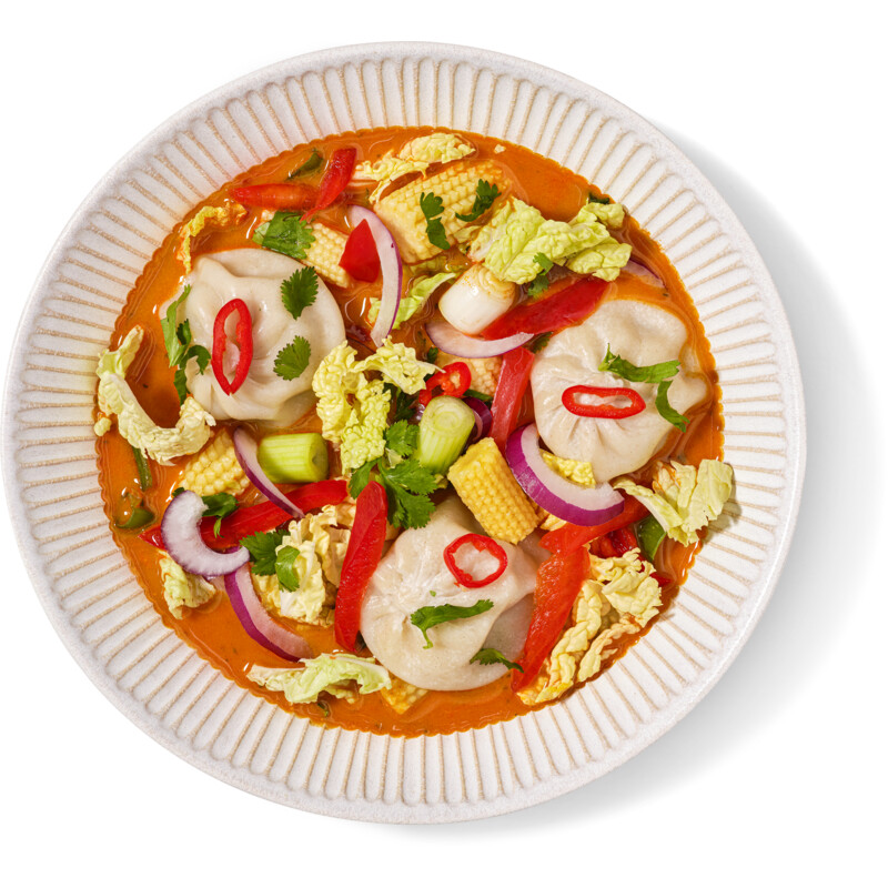 Een afbeelding van AH Stoomsoep rode curry