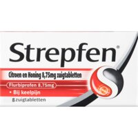 Een afbeelding van Strepfen Citroen en honing zuigtabletten