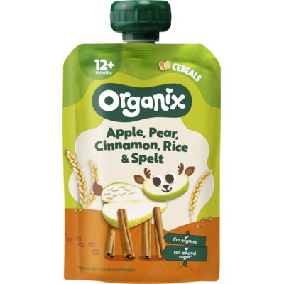pdp-image-Organix Knijpfruit apple, pear, cinnamon 12m+
