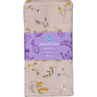 Een afbeelding van AH Servet linnen bloemen