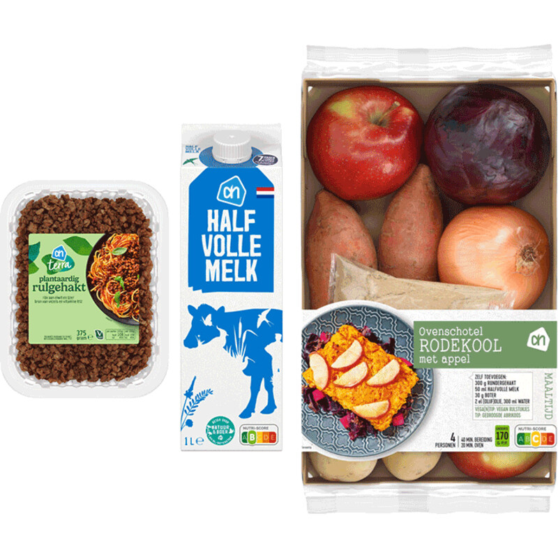 Een afbeelding van AH Vega Rodekool Ovenschotel Verspakket