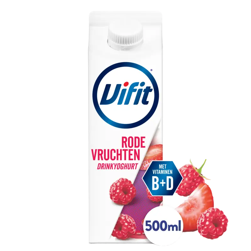 Drinkyoghurt rode vruchten