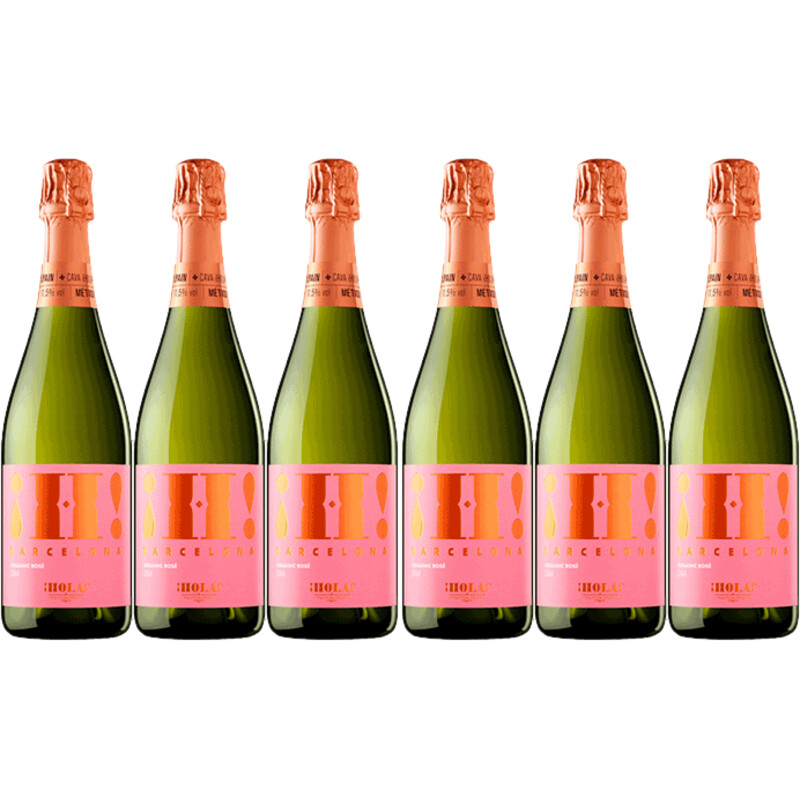 Een afbeelding van Hola! Barcelona organic rosé cava 6 flessen
