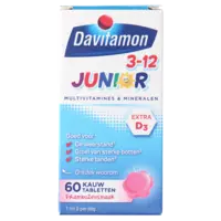 Davitamon Junior multivitamines framboos 3-12 jaar