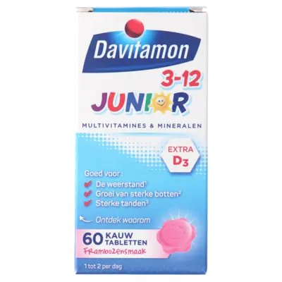 pdp-image-Davitamon Junior multivitamines framboos 3-12 jaar