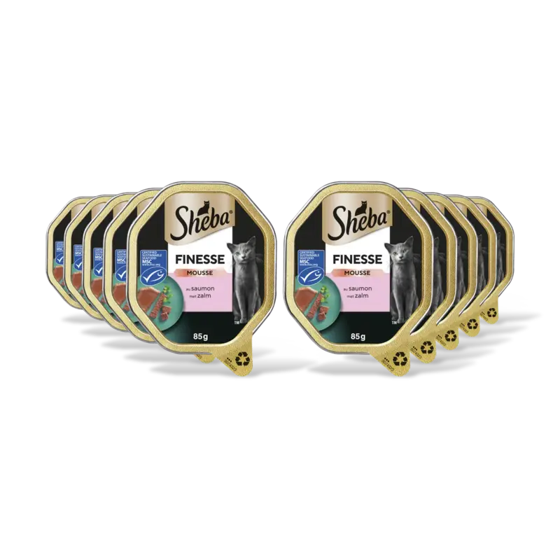 Sheba Finesse mousse-zachte pate zalm 10-pack