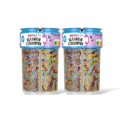 pdp-image-AH Bakfeest kleuren strooimix 4 vaks 2-pack
