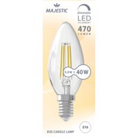 Een afbeelding van Majestic Led filament kaars dimbaar 5watt helder