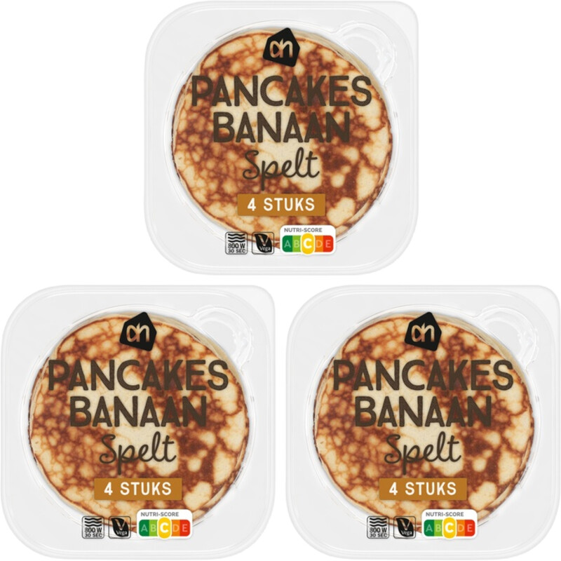 Een afbeelding van AH Banaan spelt pancakes 3-pack