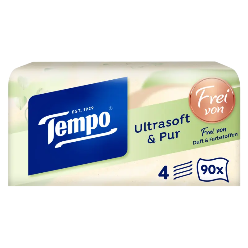Tempo Natural & soft box 4-laags zakdoeken