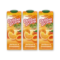 DubbelDrank Abrikoos & sinaasappel 3-pack
