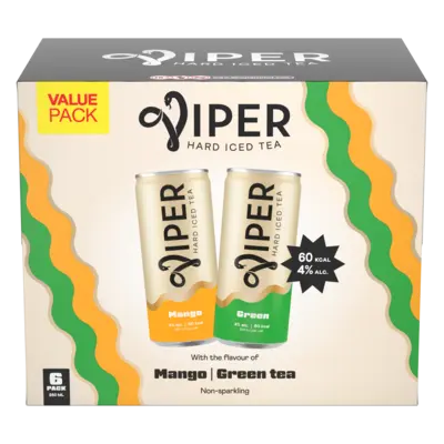 pdp-image-Viper Hard iced tea green & mango value 6-pack