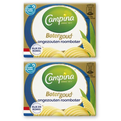 pdp-image-Campina Botergoud ongezouten roomboter 2-pack